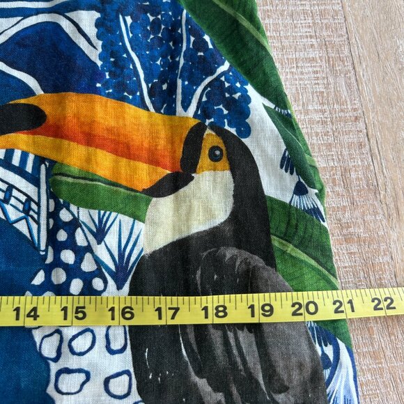 Farm Rio Ancient Garden Mini Dress Sleeveless Small Blue/White - Picture 10 of 13